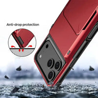 Buy Flip Hidden Pocket Wallet Phone Case, Card Slot Credit Card Holder Dual Layer Hybrid TPU Bumper Armor Protective Hard Shell Back Cover,Noel at Caseles-iPhone 17 Pro Max, Gray