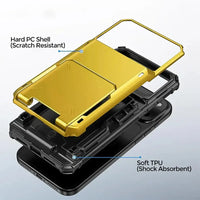 Buy Flip Hidden Pocket Wallet Phone Case, Card Slot Credit Card Holder Dual Layer Hybrid TPU Bumper Armor Protective Hard Shell Back Cover,Noel at Caseles-iPhone 17 Pro Max, Gray