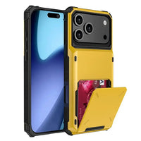 Buy Flip Hidden Pocket Wallet Phone Case, Card Slot Credit Card Holder Dual Layer Hybrid TPU Bumper Armor Protective Hard Shell Back Cover,Noel at Caseles-iPhone 17 Pro Max, Yellow