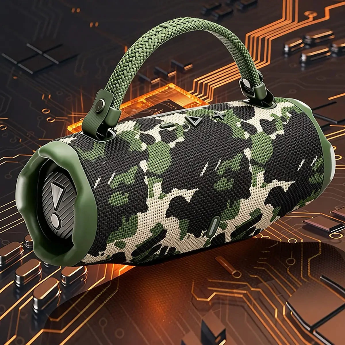 Buy Rugged Bluetooth Speaker & Outdoor Amplifier: Enhanced Sound for Tailgates, Camping & Live Events - OUTDOOR BLUETOOTH SPEAKER at Caseles-ArmyGreen, 