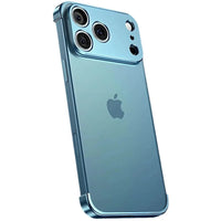 Buy Metal Corner Bumper iPhone Case, Frameless Lens Protector, EdgeGuard Protective Cover - Owen at Caseles-iPhone 17 Pro Max, Blue