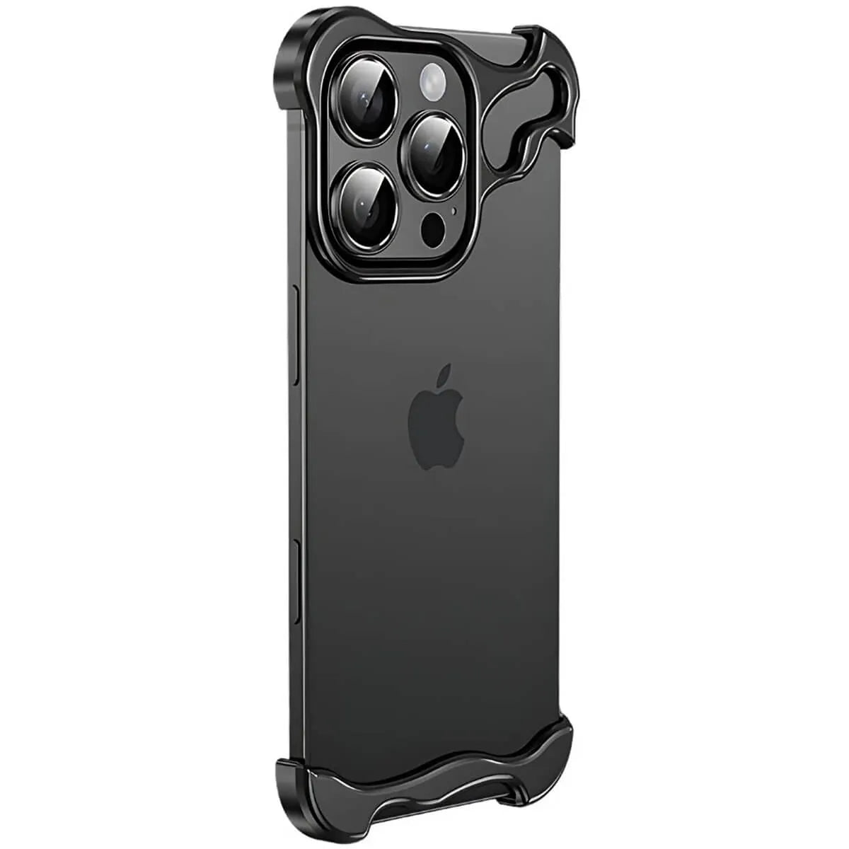 Buy Aluminum Alloy Anti-fall Heat Dissipation Bezel Slim iPhone Case , Pekah at Caseles -iPhone 17, Black