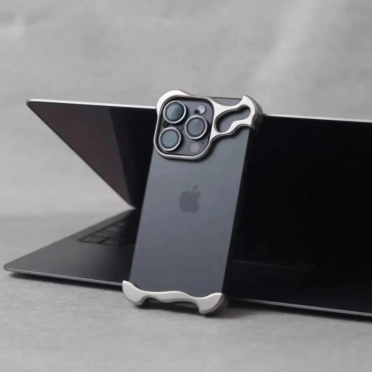 Buy Aluminum Alloy Anti-fall Heat Dissipation Bezel Slim iPhone Case , Pekah at Caseles -Silver, iPhone 16 Pro Max