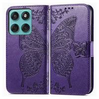 Buy Wallet Case for Motorola, Leather Flip Cover with Card Slots, Wrist Strap, Butterfly Embossed Design, Stand Feature - PENNY at Caseles-Motorola Edge (2026), Rose Gold