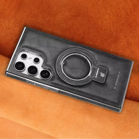 Buy Luxury Leather Magnetic Case for Samsung, Built-in Invisible Stand, Premium Phone Cover - PHONIEX at Caseles-Samsung Galaxy S25 Ultra, Bronze