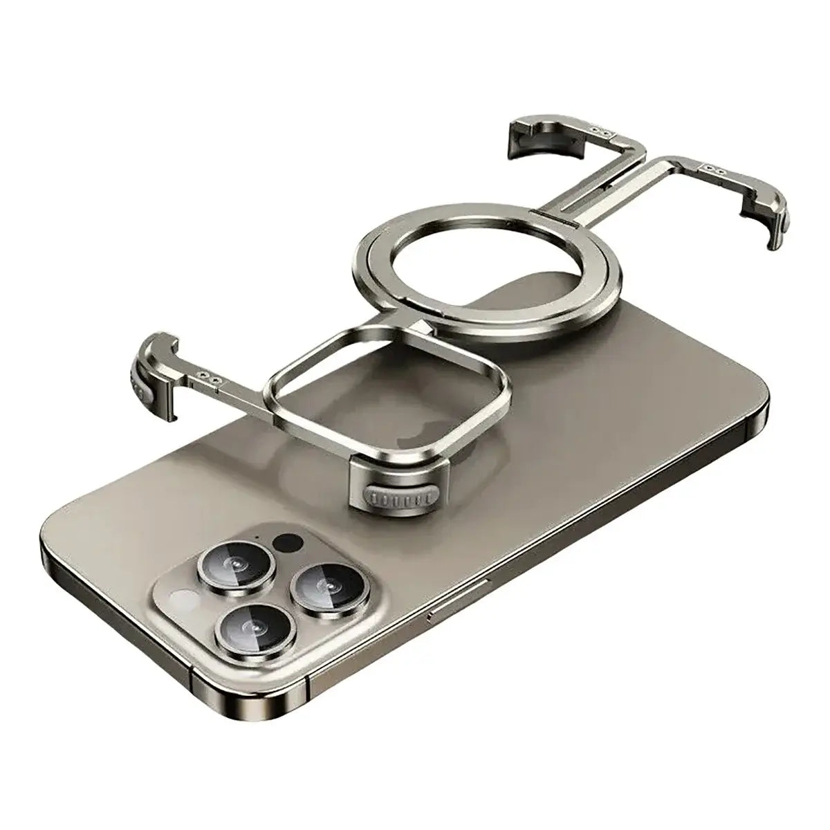 Buy Pie Case, with Invisible Magnetic O-Ring Stand Case, Minimalist Phone Case for iPhone - PIE at Caseles-iPhone 16 Pro Max, Gray