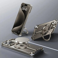 Buy Pie Case, with Invisible Magnetic O-Ring Stand Case, Minimalist Phone Case for iPhone - PIE at Caseles-iPhone 17 Pro Max, Orange