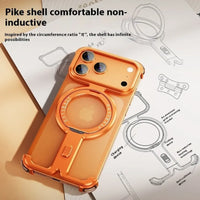 Buy Pie Case, with Invisible Magnetic O-Ring Stand Case, Minimalist Phone Case for iPhone - PIE at Caseles-iPhone 17 Pro Max, Orange