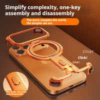 Buy Pie Case, with Invisible Magnetic O-Ring Stand Case, Minimalist Phone Case for iPhone - PIE at Caseles-iPhone 17 Pro Max, Orange