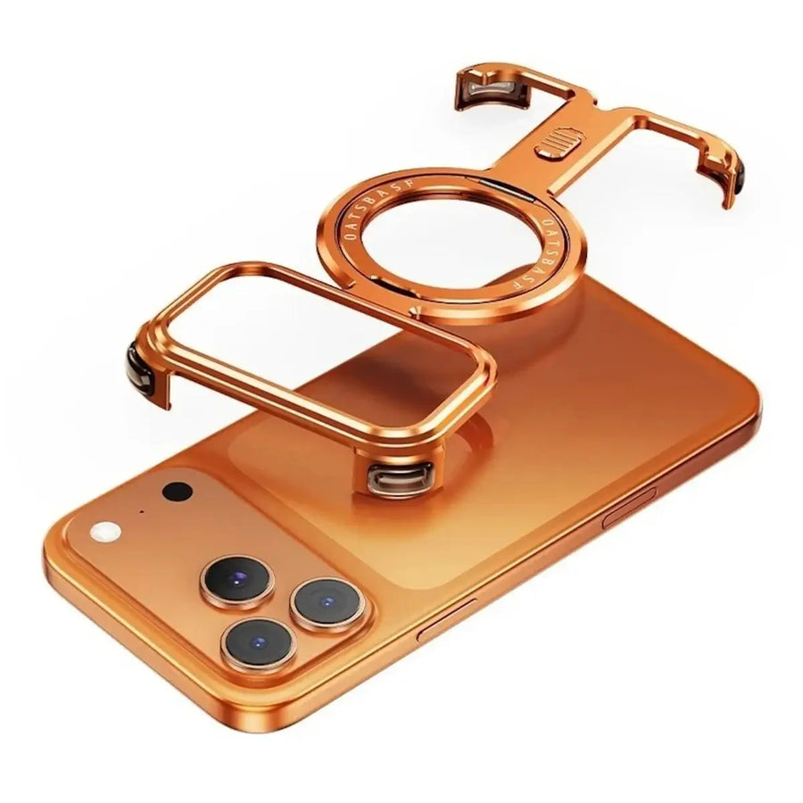 Buy Pie Case, with Invisible Magnetic O-Ring Stand Case, Minimalist Phone Case for iPhone - PIE at Caseles-iPhone 17 Pro Max, Orange