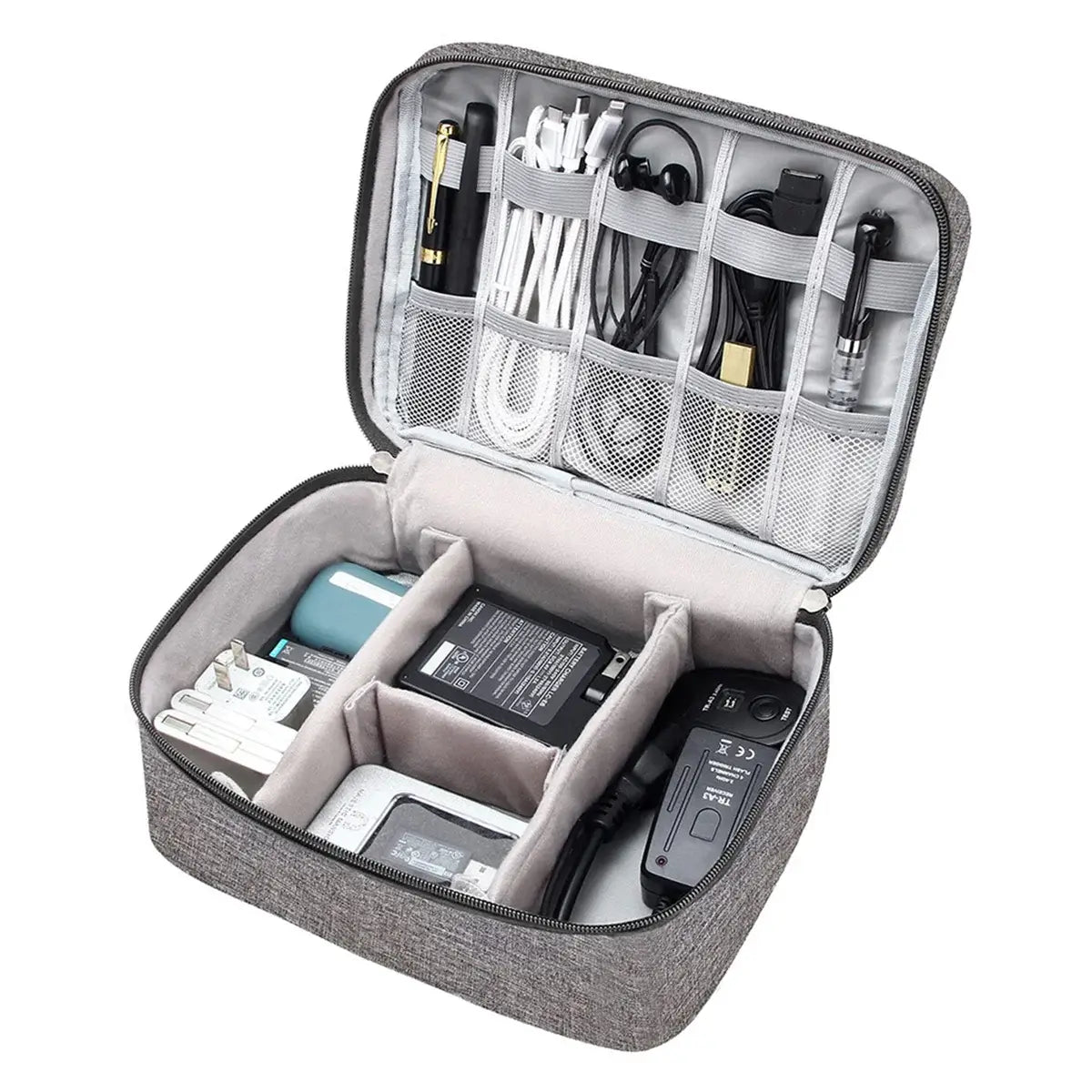 Buy Water-Resistant Travel Storage Case for Cables, Chargers, Power Banks & Mobile Accessories- BOW PHONE BRACELET at Caseles-Gray, 