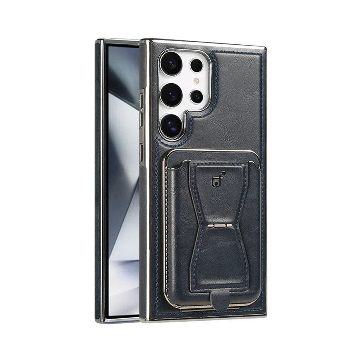 Buy Full Coverage Protection, Samsung Galaxy Leather Phone case, Phone Stander, Card Holder Wallet Case - Reese at Caseles-Samsung Galaxy S24 Ultra, Reese-Black