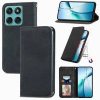 Buy Skin Touch Leather Wallet Case with Magnetic Closure, Slim Card Holder Flip Cover with Foldable Kickstand, Shockproof Protective Phone Case - Rhodes at Caseles-Motorola Edge Plus (2026), Black