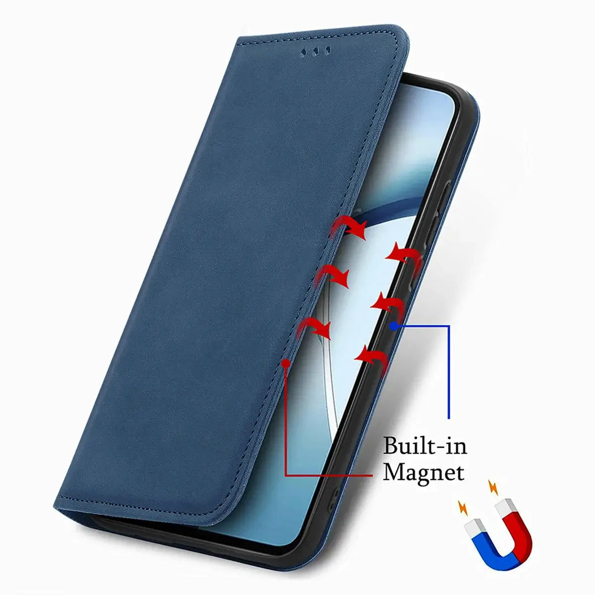 Buy Skin Touch Leather Wallet Case with Magnetic Closure, Slim Card Holder Flip Cover with Foldable Kickstand, Shockproof Protective Phone Case - Rhodes at Caseles-Motorola Edge Plus (2026), Bronze