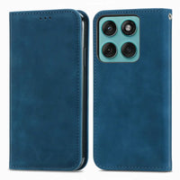 Buy Skin Touch Leather Wallet Case with Magnetic Closure, Slim Card Holder Flip Cover with Foldable Kickstand, Shockproof Protective Phone Case - Rhodes at Caseles-Motorola Edge Plus (2026), Bronze