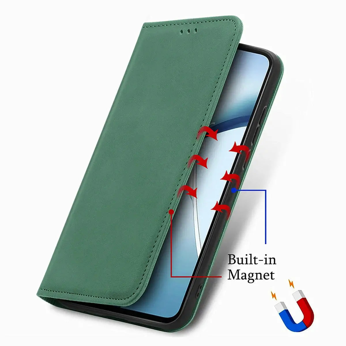 Buy Skin Touch Leather Wallet Case with Magnetic Closure, Slim Card Holder Flip Cover with Foldable Kickstand, Shockproof Protective Phone Case - Rhodes at Caseles-Motorola Edge Plus (2026), Bronze