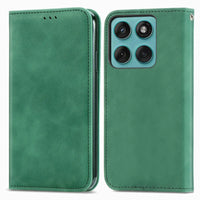 Buy Skin Touch Leather Wallet Case with Magnetic Closure, Slim Card Holder Flip Cover with Foldable Kickstand, Shockproof Protective Phone Case - Rhodes at Caseles-Motorola Edge Plus (2026), Bronze