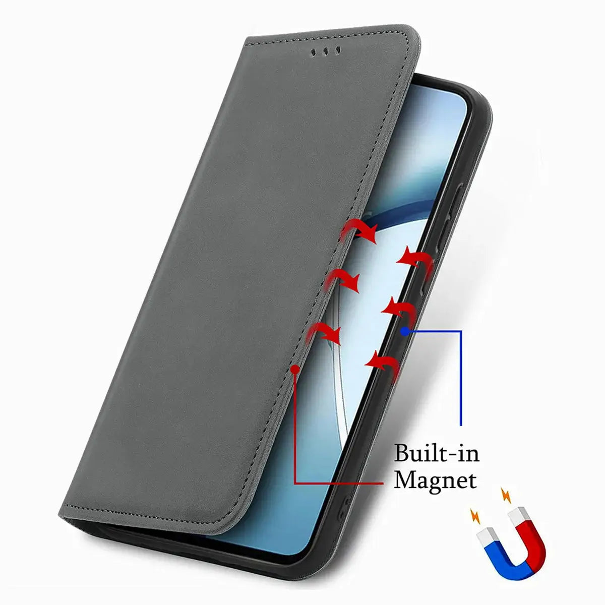 Buy Skin Touch Leather Wallet Case with Magnetic Closure, Slim Card Holder Flip Cover with Foldable Kickstand, Shockproof Protective Phone Case - Rhodes at Caseles-Motorola Edge Plus (2026), Bronze