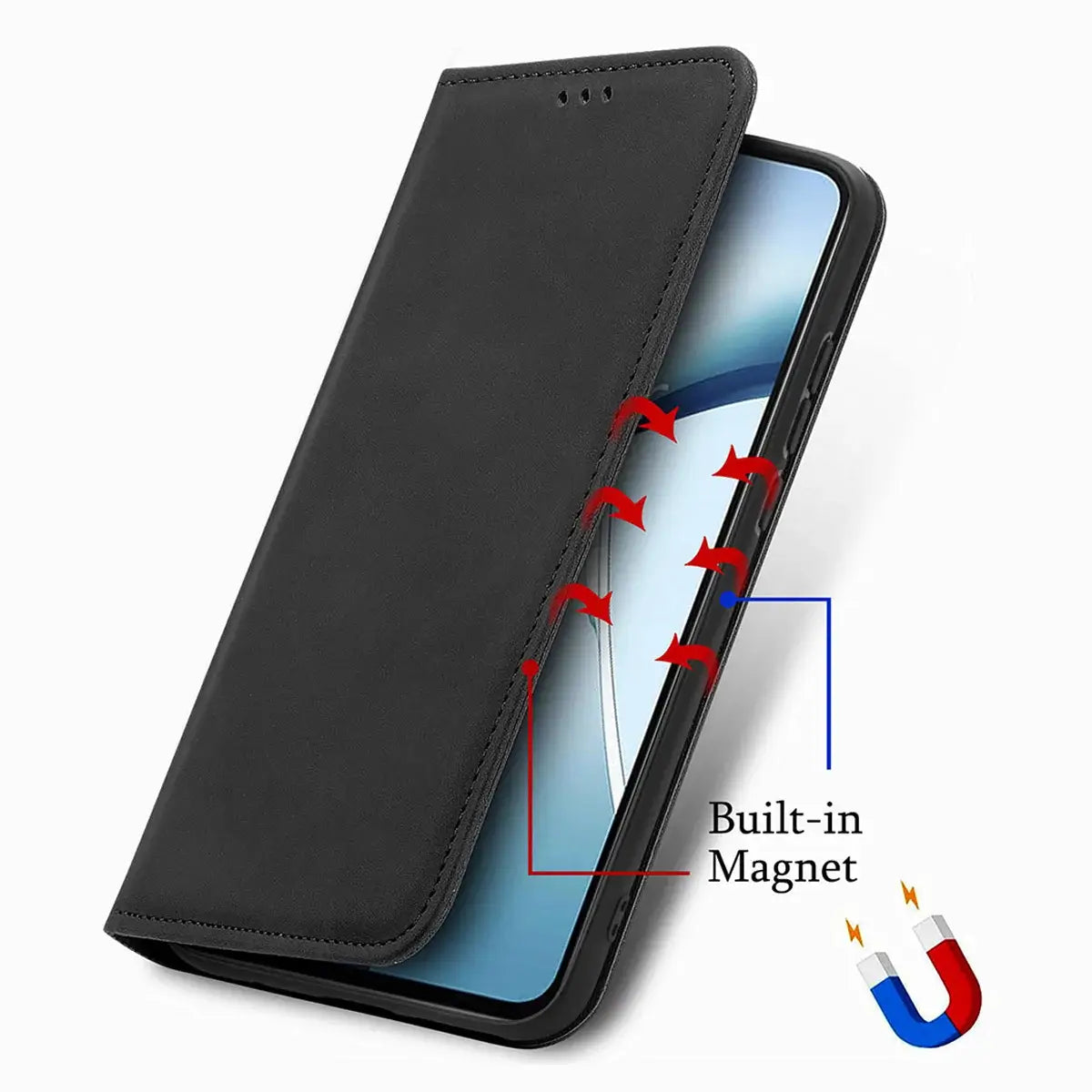 Buy Skin Touch Leather Wallet Case with Magnetic Closure, Slim Card Holder Flip Cover with Foldable Kickstand, Shockproof Protective Phone Case - Rhodes at Caseles-Motorola Edge Plus (2026), Bronze