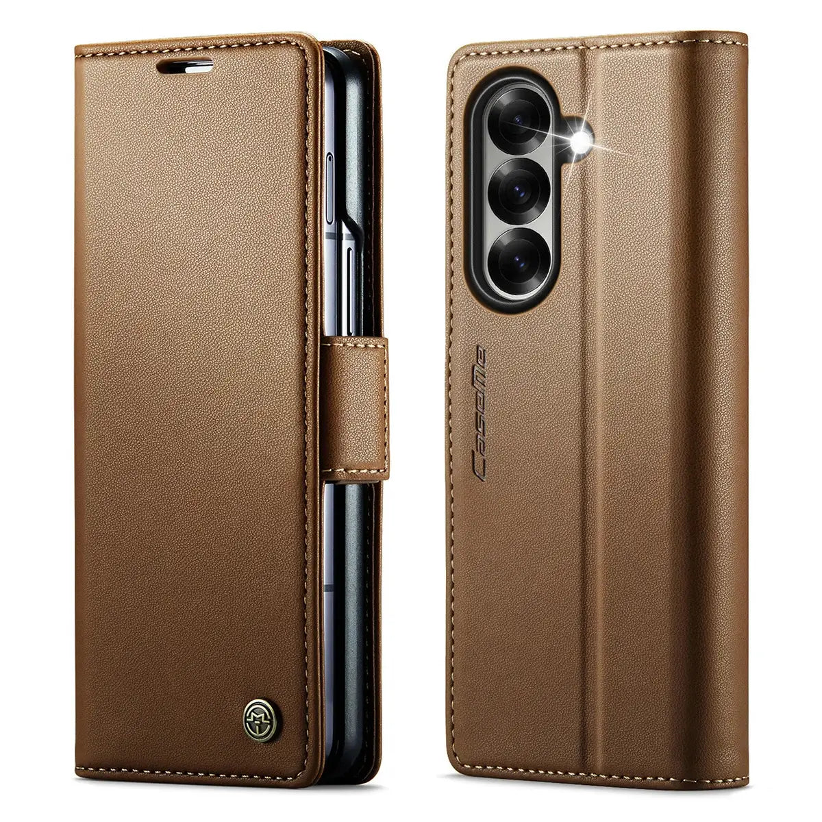 Buy Premium PU Leather Wallet Case with RFID Blocking, Secure Magnetic Closure, Card Slots & Multi-Angle Kickstand - ROAN at Caseles-Samsung Galaxy Z Fold 8 Ultra, Black