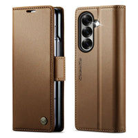 Buy Premium PU Leather Wallet Case with RFID Blocking, Secure Magnetic Closure, Card Slots & Multi-Angle Kickstand - ROAN at Caseles-Samsung Galaxy Z Fold 8 Ultra, Black