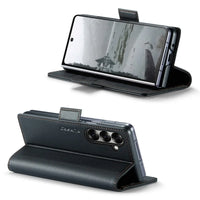 Buy Premium PU Leather Wallet Case with RFID Blocking, Secure Magnetic Closure, Card Slots & Multi-Angle Kickstand - ROAN at Caseles-Samsung Galaxy Z Fold 8 Ultra, Black
