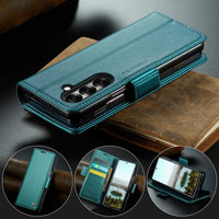 Buy Premium PU Leather Wallet Case with RFID Blocking, Secure Magnetic Closure, Card Slots & Multi-Angle Kickstand - ROAN at Caseles-Samsung Galaxy Z Fold 8 Ultra, Black