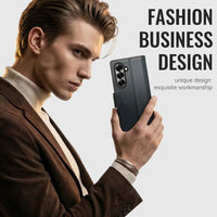 Buy Premium PU Leather Wallet Case with RFID Blocking, Secure Magnetic Closure, Card Slots & Multi-Angle Kickstand - ROAN at Caseles-Samsung Galaxy Z Fold 8 Ultra, Black