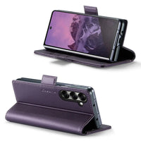 Buy Premium PU Leather Wallet Case with RFID Blocking, Secure Magnetic Closure, Card Slots & Multi-Angle Kickstand - ROAN at Caseles-Samsung Galaxy Z Fold 8 Ultra, Black