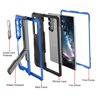 Buy Heavy-Duty Magnetic Case with Built-In PET Screen Protector, Hinge Guard & 18FT Drop Defense - ROOK at Caseles-Samsung Galaxy Z Fold 8 Ultra, Black