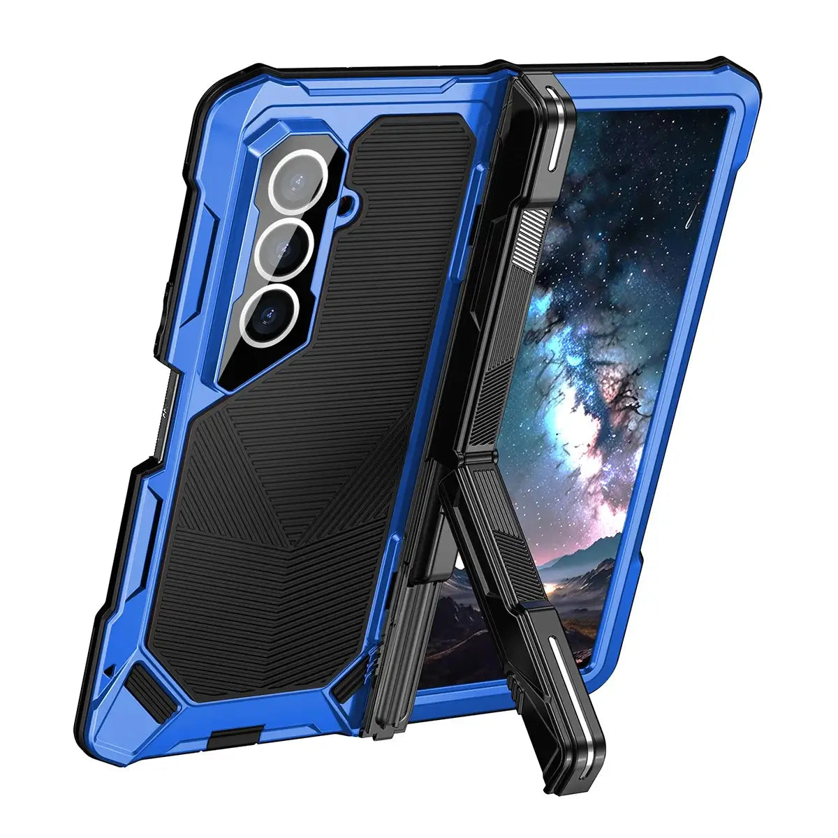 Buy Heavy-Duty Magnetic Case with Built-In PET Screen Protector, Hinge Guard & 18FT Drop Defense - ROOK at Caseles-Samsung Galaxy Z Fold 8 Ultra, Black