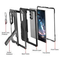 Buy Heavy-Duty Magnetic Case with Built-In PET Screen Protector, Hinge Guard & 18FT Drop Defense - ROOK at Caseles-Samsung Galaxy Z Fold 8 Ultra, Black