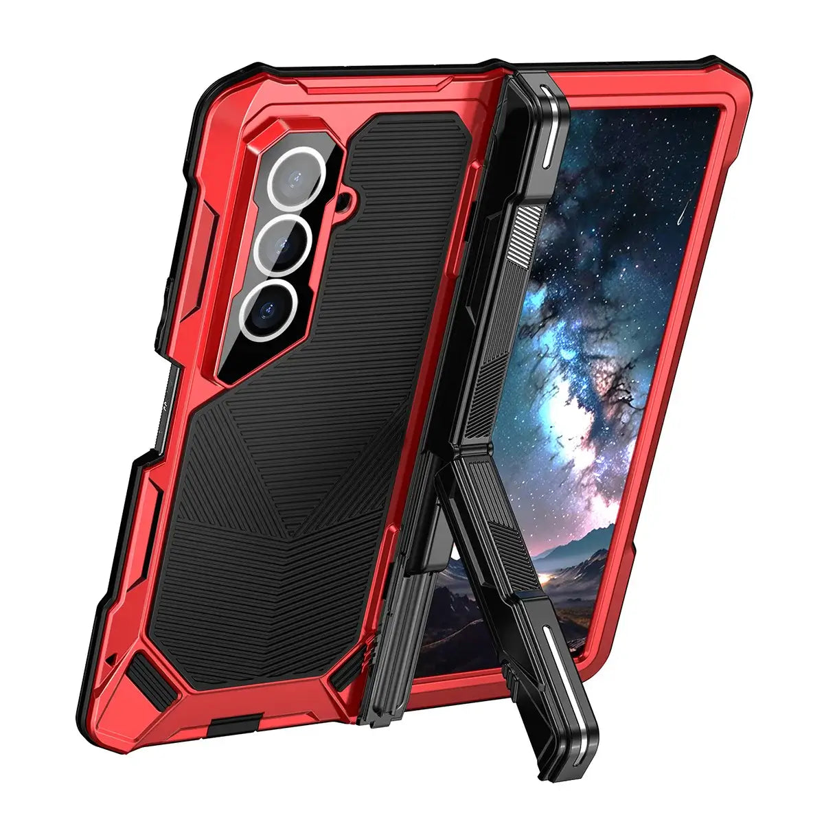 Buy Heavy-Duty Magnetic Case with Built-In PET Screen Protector, Hinge Guard & 18FT Drop Defense - ROOK at Caseles-Samsung Galaxy Z Fold 8 Ultra, Black