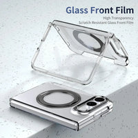 Buy Transparent Magnetic Case with 360° Metal Ring Stand, 1:1 Precise Camera Protection, Screen Protector & 12FT Drop Defense - REVON at Caseles-iPhone Duo, Black