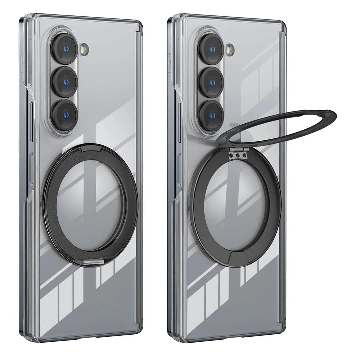 Buy Caseles Z Fold 7, Z Flip 7 360° Rotatable Stand Ring Holder, Compatible with Magsafe, Magnetic Kickstand Shockproof Cover - ROWEN at Caseles-Samsung Galaxy Z Fold 7, Black