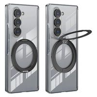 Buy Caseles Z Fold 7, Z Flip 7 360° Rotatable Stand Ring Holder, Compatible with Magsafe, Magnetic Kickstand Shockproof Cover - ROWEN at Caseles-Samsung Galaxy Z Fold 7, Black