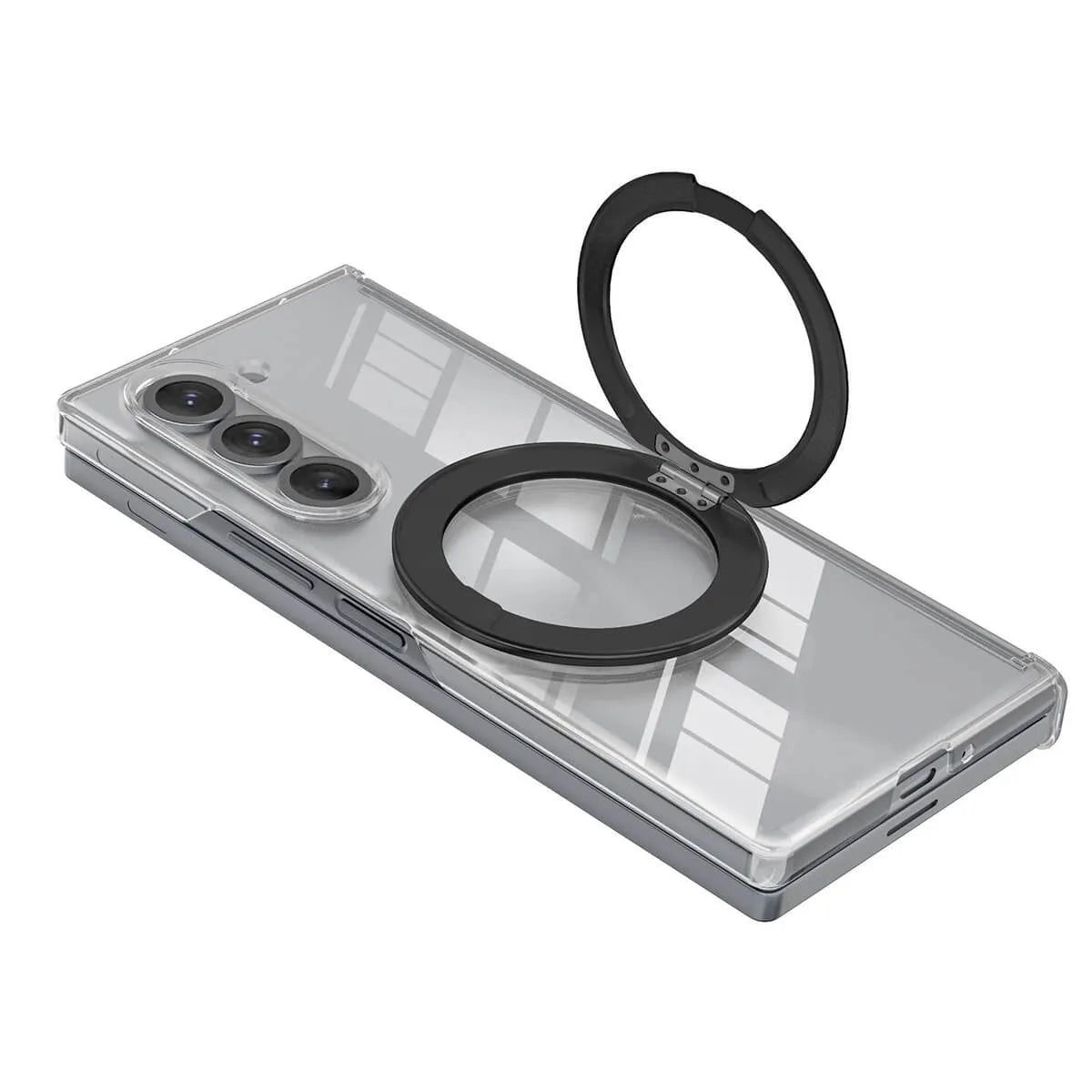 Buy Caseles Z Fold 7, Z Flip 7 360° Rotatable Stand Ring Holder, Compatible with Magsafe, Magnetic Kickstand Shockproof Cover - ROWEN at Caseles-Samsung Galaxy Z Fold 7, Black