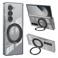 Buy Caseles Z Fold 7, Z Flip 7 360° Rotatable Stand Ring Holder, Compatible with Magsafe, Magnetic Kickstand Shockproof Cover - ROWEN at Caseles-Samsung Galaxy Z Fold 7, Black