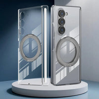 Buy Caseles Z Fold 7, Z Flip 7 360° Rotatable Stand Ring Holder, Compatible with Magsafe, Magnetic Kickstand Shockproof Cover - ROWEN at Caseles-Samsung Galaxy Z Fold 7, Gray