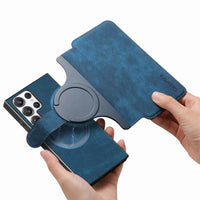 Buy Retro Magnetic Wallet Case, Support Magsafe, Detachable 2in1 Folio Flip Cover, with Card Slots - Ryder at Caseles-Samsung Galaxy S25 Ultra, Brown