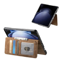 Buy Retro Magnetic Wallet Case, Support Magsafe, Detachable 2in1 Folio Flip Cover, with Card Slots - Ryder at Caseles-Samsung Galaxy Z Fold 7, Black