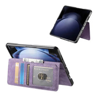 Buy Retro Magnetic Wallet Case, Support Magsafe, Detachable 2in1 Folio Flip Cover, with Card Slots - Ryder at Caseles-Samsung Galaxy Z Fold 7, Black