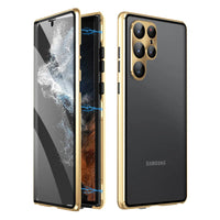 Buy Samsung protects HD Double-sided tempered glass strong magnetic anti-peeping mobile phone case - SAMSUNG HD SCREEN COVER at Caseles-Samsung Galaxy S25 Ultra, Gold