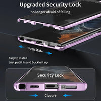 Buy Samsung protects HD Double-sided tempered glass strong magnetic anti-peeping mobile phone case - SAMSUNG HD SCREEN COVER at Caseles-Samsung Galaxy S25 Ultra, Purple