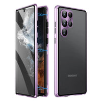 Buy Samsung protects HD Double-sided tempered glass strong magnetic anti-peeping mobile phone case - SAMSUNG HD SCREEN COVER at Caseles-Samsung Galaxy S25 Ultra, Purple