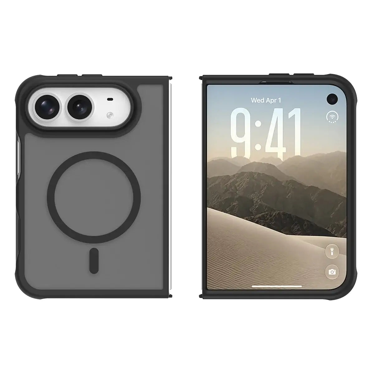 Buy Transparent Magnetic Case with 360° Metal Ring Stand, 1:1 Precise Camera Protection, Screen Protector & 12FT Drop Defense - REVON at Caseles-iPhone Duo, 
