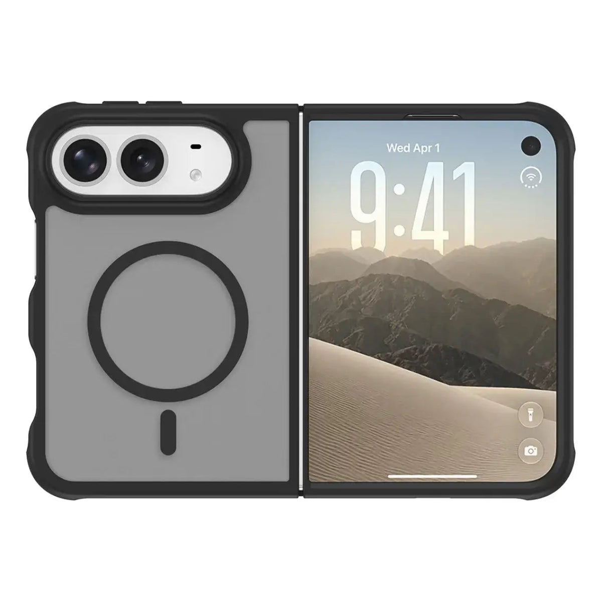 Buy Transparent Magnetic Case with 360° Metal Ring Stand, 1:1 Precise Camera Protection, Screen Protector & 12FT Drop Defense - REVON at Caseles-iPhone Duo, 