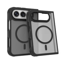 Buy Transparent Magnetic Case with 360° Metal Ring Stand, 1:1 Precise Camera Protection, Screen Protector & 12FT Drop Defense - REVON at Caseles-iPhone Duo, 