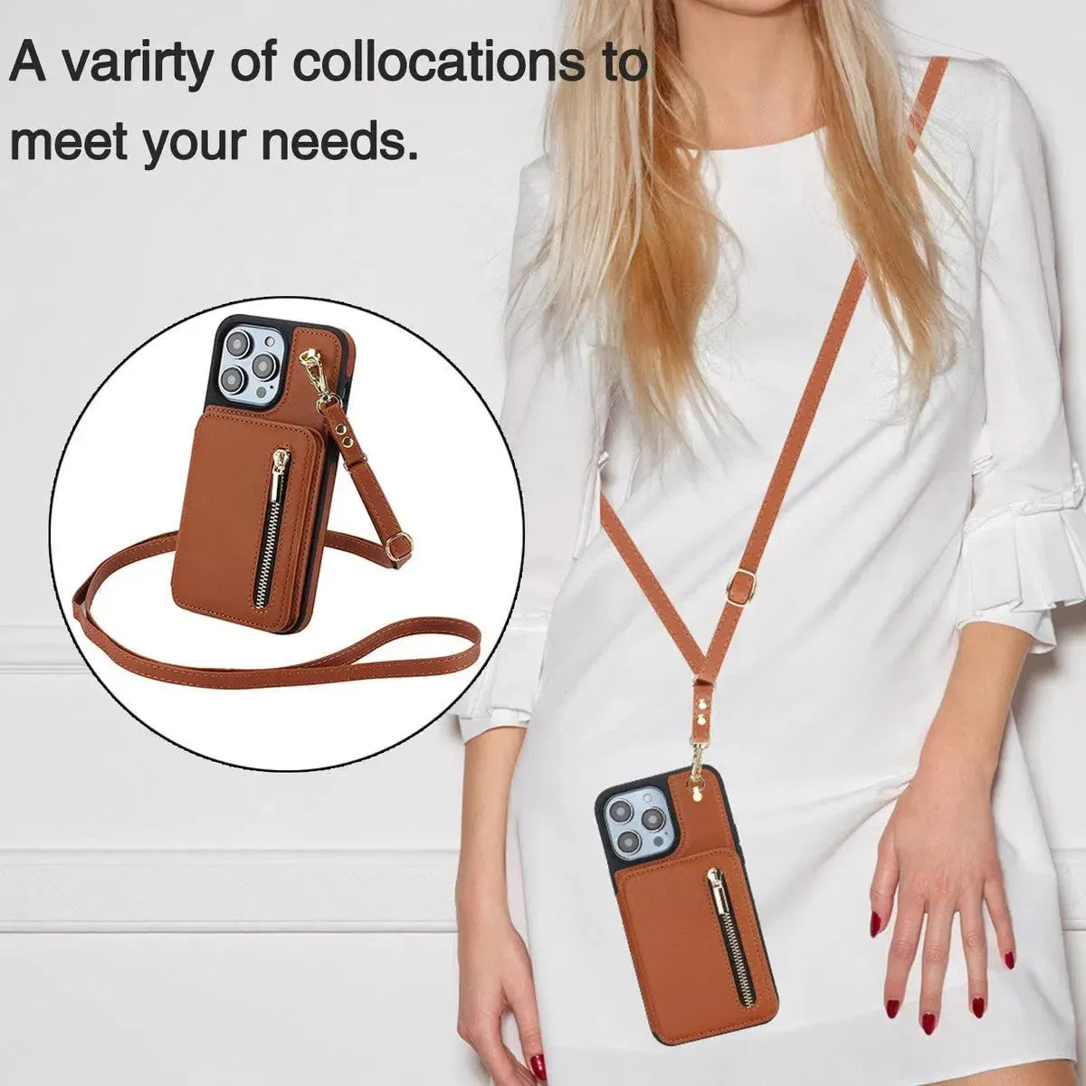 Caseles Wallet Crossbody Case For Lady for iPhone with RFID Blocking Card Holders Zipper Purse Storage Kickstand Function Detachable Wrist Lanyard Shoulder Strap Shockproof Wallet Case Caseles Caseles Wallet Crossbody Case For Lady for iPhone with RFID Blocking Card Holders Zipper Purse Storage Kickstand Function Detachable Wrist Lanyard Shoulder Strap Shockproof Wallet Case Caseles