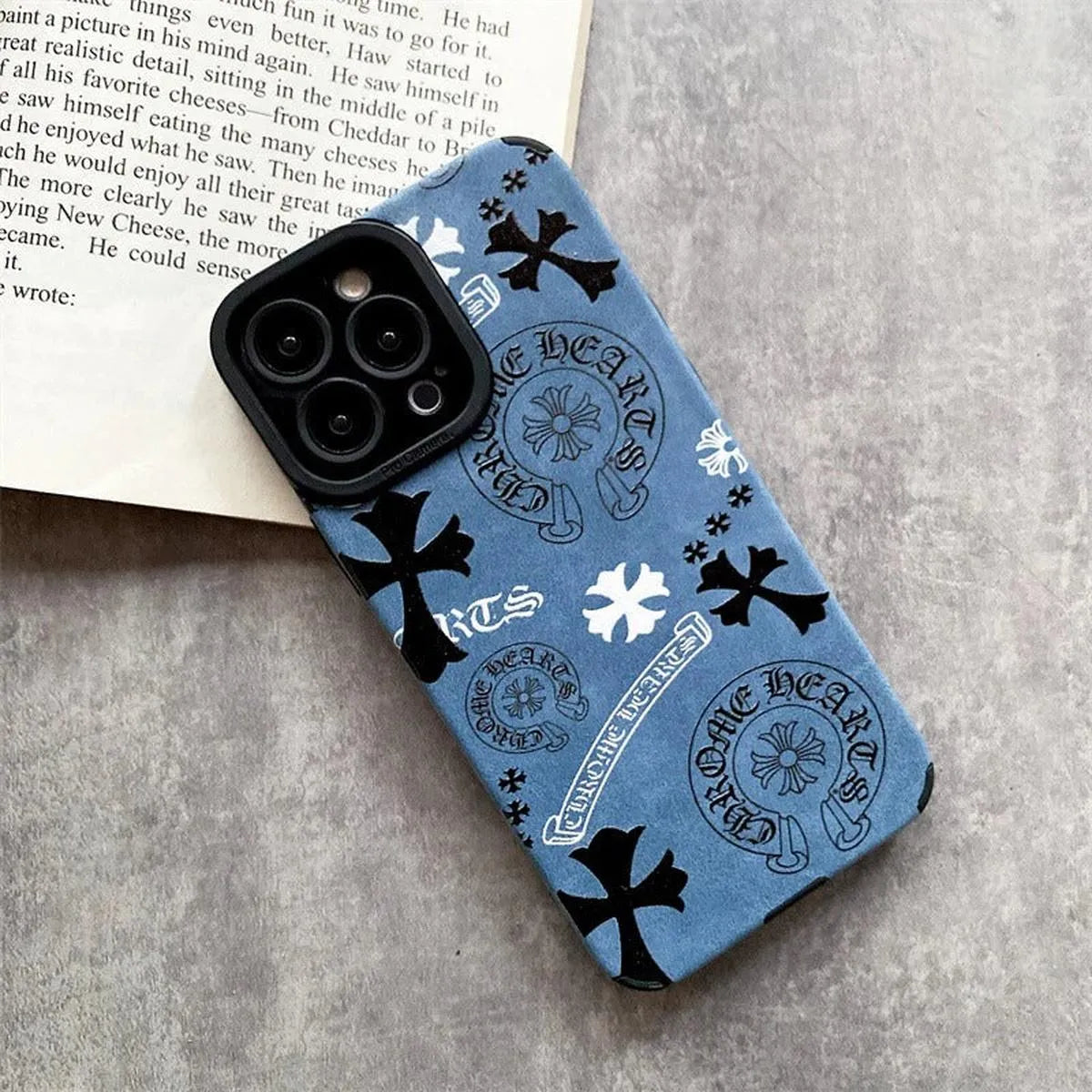 Buy Chrome Hearts Phone Case for iPhone, Thickened Anti-fall Phone Case - Seth at Caseles-iPhone 16 Pro Max, Blue